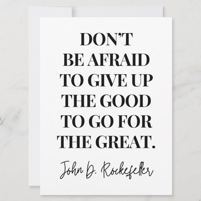 Var inte rädd för att ge ska öka bran kort (Framsida)