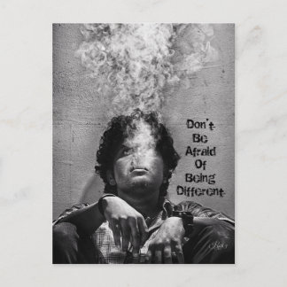 Var inte rädd för att vara annorlunda vykort