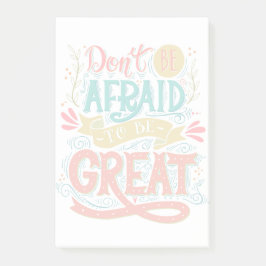 Var inte rädd för att vara Underbar Post-it Block