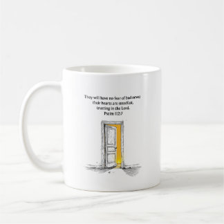 Var inte rädd för dåga nyheter - Psalm 112:7 Kaffe Kaffemugg