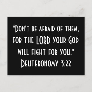 Var inte rädd för dem Deuteronomy 3:22 Quote Vykort