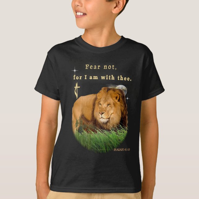 Var inte rädd för jag är med dig t shirt (Framsida)