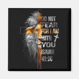 Var inte rädd för jag är med isaiah 41_10 lejonet magnet