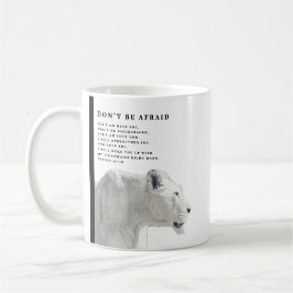 Var inte rädd för Lejon bibelkonst Kaffemugg