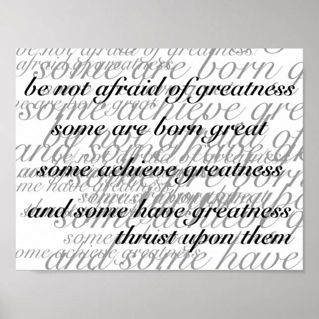 Var inte rädd för storhet poster (Framsidan)