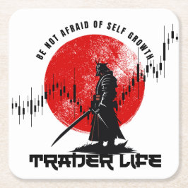 Var inte rädd | Handelsfrämjande | Samurai Underlägg Papper Kvadrat