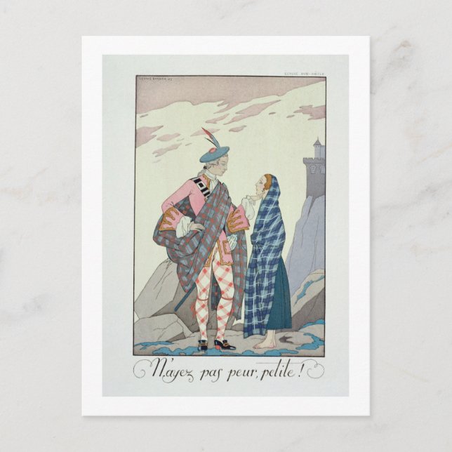 Var inte rädd, lilla man! 1922 (pochoir print) vykort (Framsida)