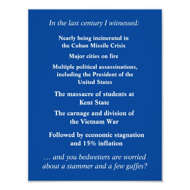 Var inte så rädd för att stödja Joe Biden Fototryck (Framsidan)