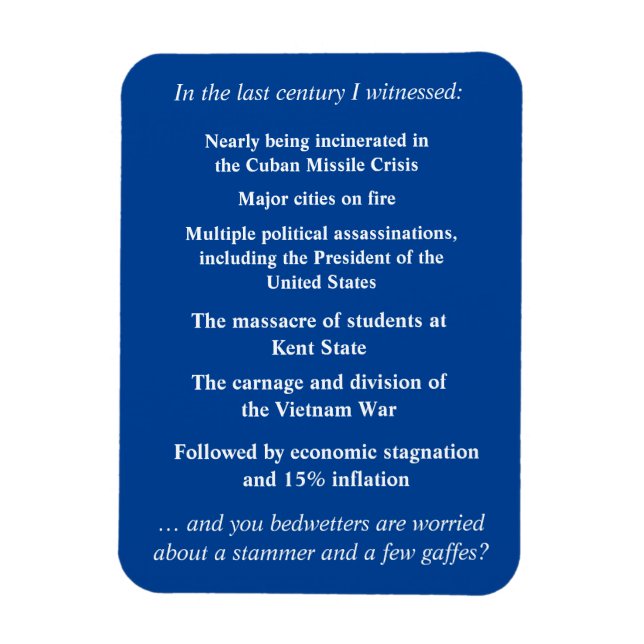 Var inte så rädd för att stödja Joe Biden Magnet (Vertikal)