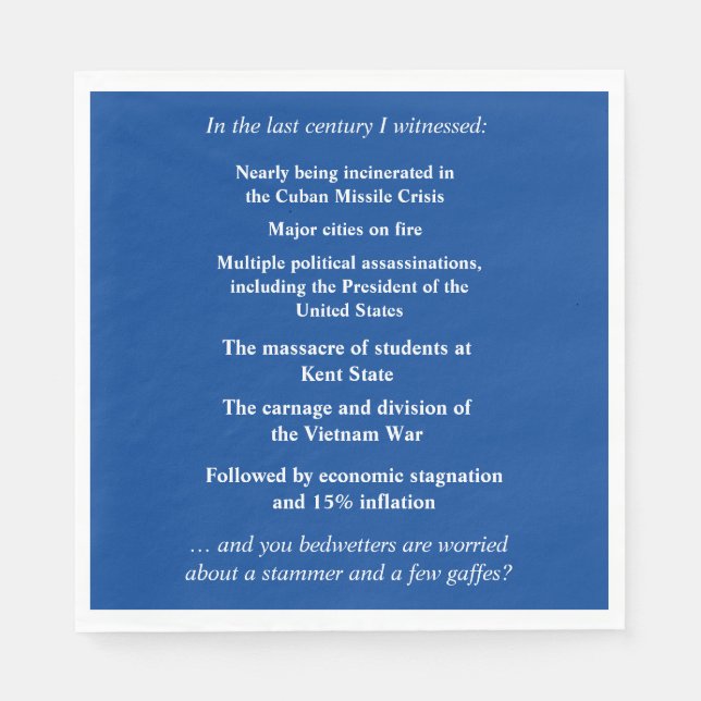 Var inte så rädd för att stödja Joe Biden Pappersservett (Framsidan)