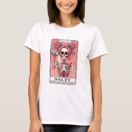 Var inte Salty Skeleton Tarot T Shirt