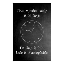 Var inte sen! KlassrumsPoster