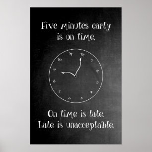 Var inte sen! KlassrumsPoster Poster
