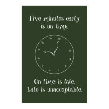 Var inte sen! KlassrumsPoster