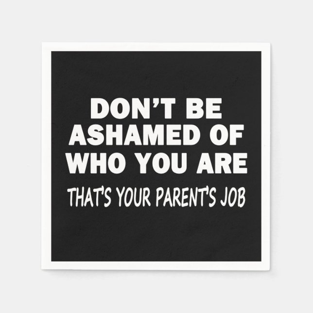 Var inte skamsen pappersservett (Framsidan)