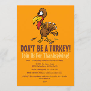 Var inte Turkiet en rolig thanksgivinginbjudan Inbjudningar