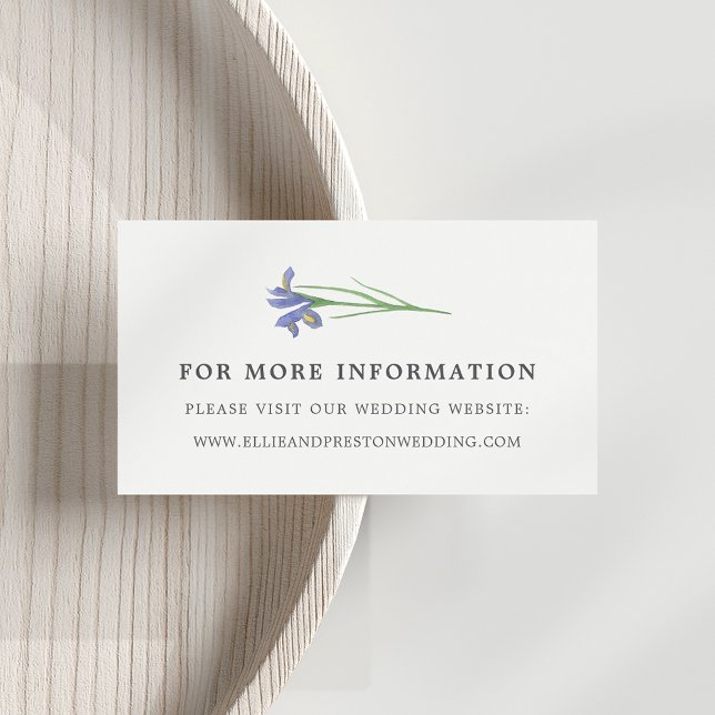 Vår Iris | Webbplatskort för Blommigt Bröllop Tilläggskort (Skapare uppladdad)