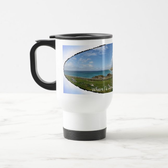 Var jag vill dricka mitt kaffe? resemugg (Vänster)