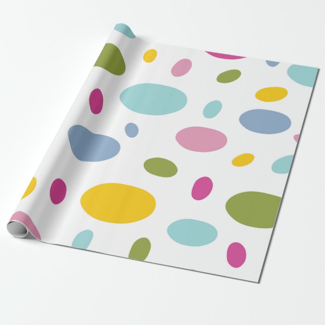 Vår Jelly Bean Wrapping Papper Presentpapper (Utrullad)