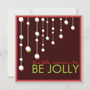 Var Jolly Modern Dekoration jul Party Inbjudningar