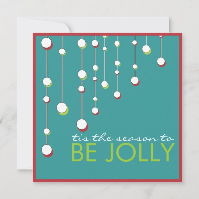 Var Jolly Modern Dekoration jul Party Inbjudningar (Framsida)