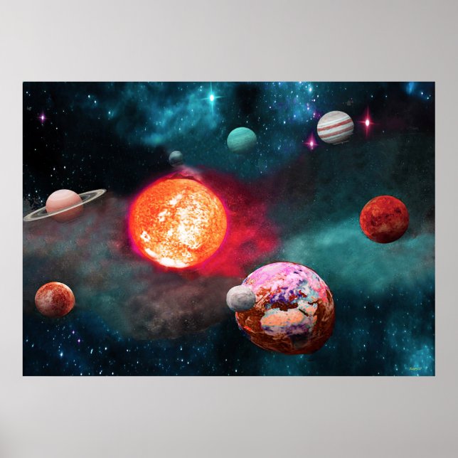 VÅR JORD OCH DESS GRANNAR POSTER (Framsidan)