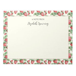 Vår Jordgubbar Hand-Illustrated Strawberry Anteckningsblock