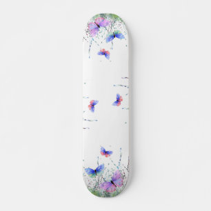 Vår Joy - Färga fjärilar som flyger i naturen Mini Skateboard Bräda 18,5 Cm