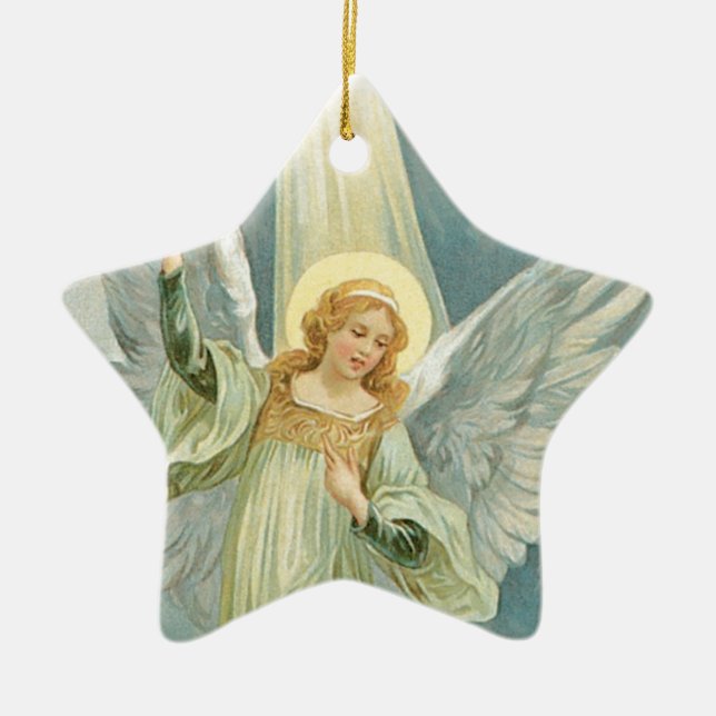 Vår julängel julgransprydnad keramik (Framsidan)