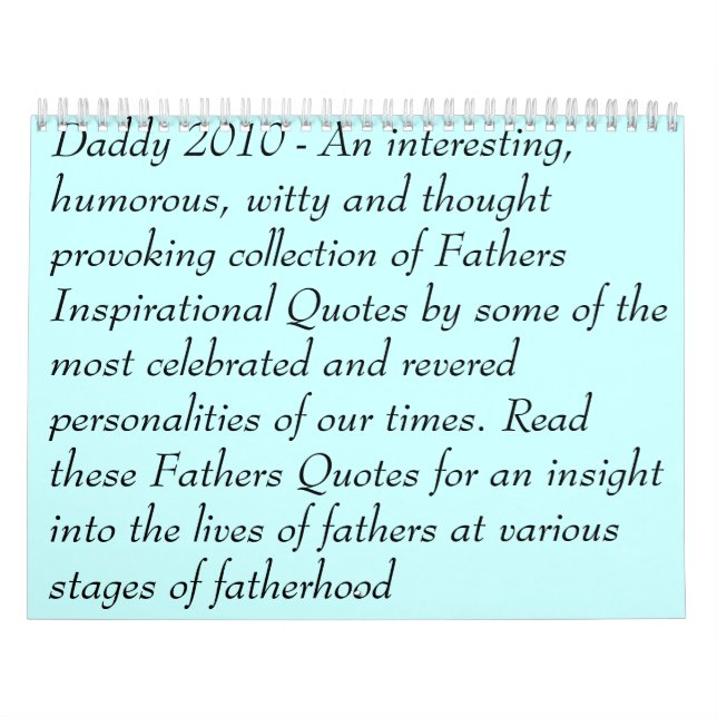 "Var kalendern för en far" Kalender (Omslag)