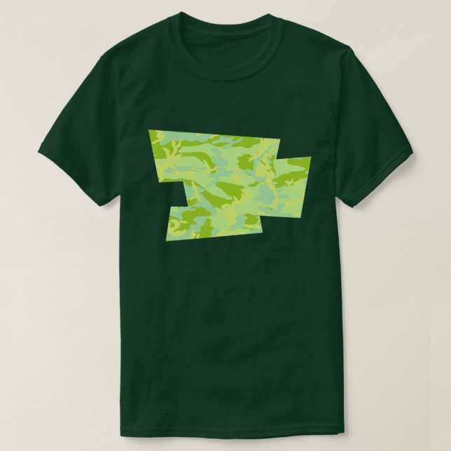 Vår Kamouflage Mönster Blåst Pixel T Shirt (Design framsida)