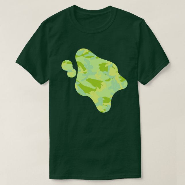 Vår Kamouflage Mönster Färg Fläck T Shirt (Design framsida)