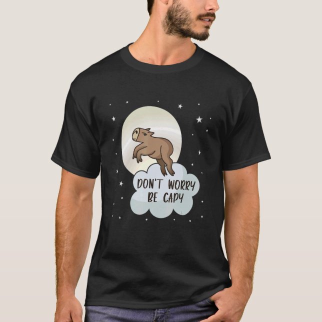 Var kapsel och dra upp Capybara Meme Cute Capybara T Shirt (Framsida)