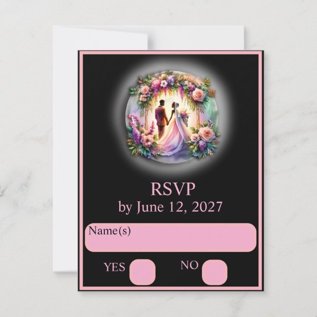 Vår kärlek är starkare än månens RSVP OSA Kort (Framsida)