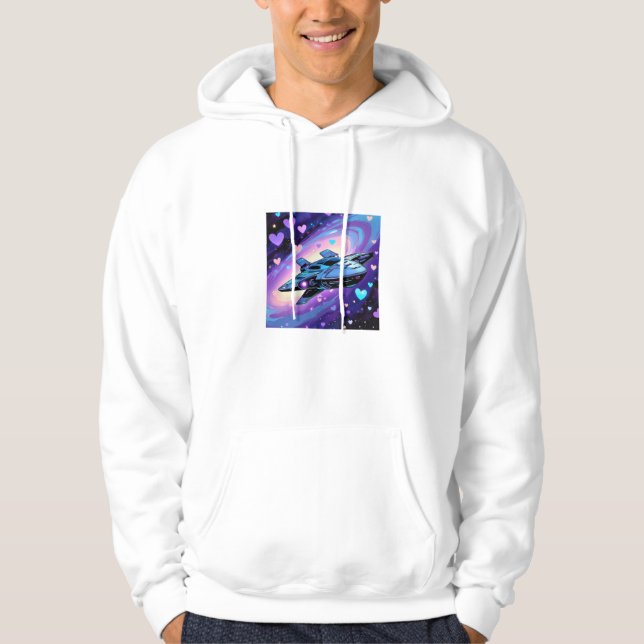 Vår kärlek är ute ur världen hoodie (Framsida)