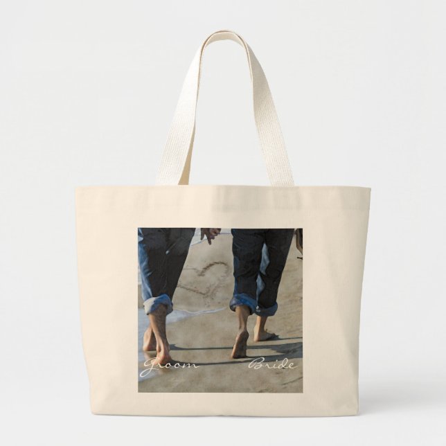 Vår Kärlek - Bride's Bag - Anpassad Jumbo Tygkasse (Framsidan)