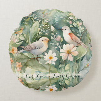 Vår Kärlek - Fairy Garden Round Pillow Rund Kudde