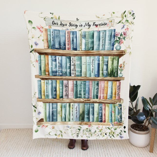 Vår Kärlek-historia i Bokar | Anpassade Par Fleecefilt (Skapare uppladdad)