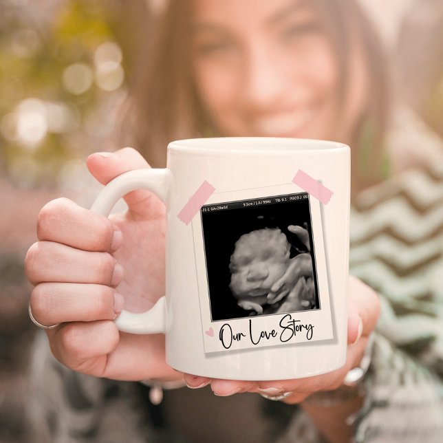 Vår Kärlek-historia | Rosa Mors dag Photo Gift Mug Kaffemugg (Skapare uppladdad)