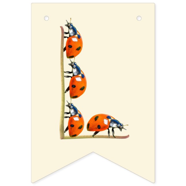 Vår Kärlek Kryp Ladybug födelsefödelsedagskalender Vimplar (Sjunde flaggan)