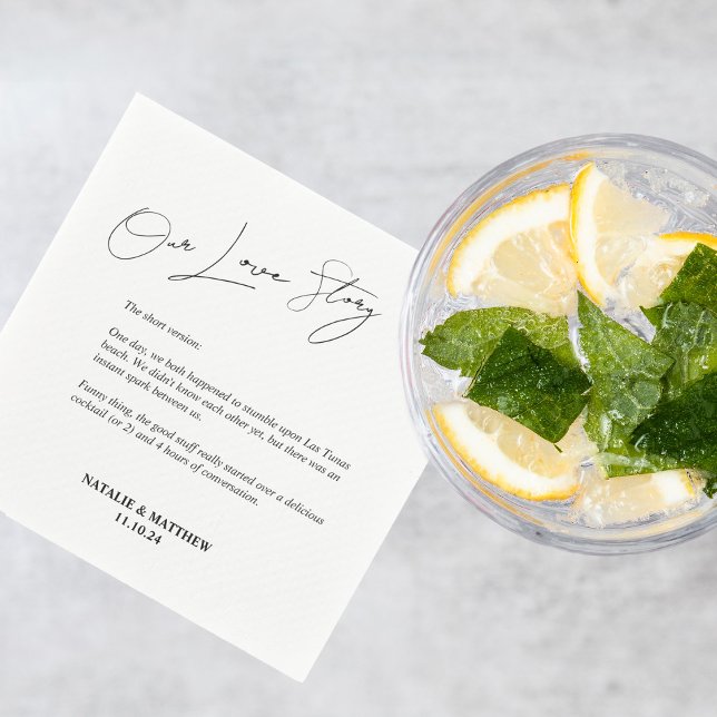 Vår Kärlek-story Bröllop Napkins Pappersservett (Skapare uppladdad)