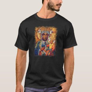 Vår katolik Dam Virgin Mary Vladimir Czestochowa T Shirt