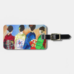 Vår kimono japansk Geisha art Bagagebricka