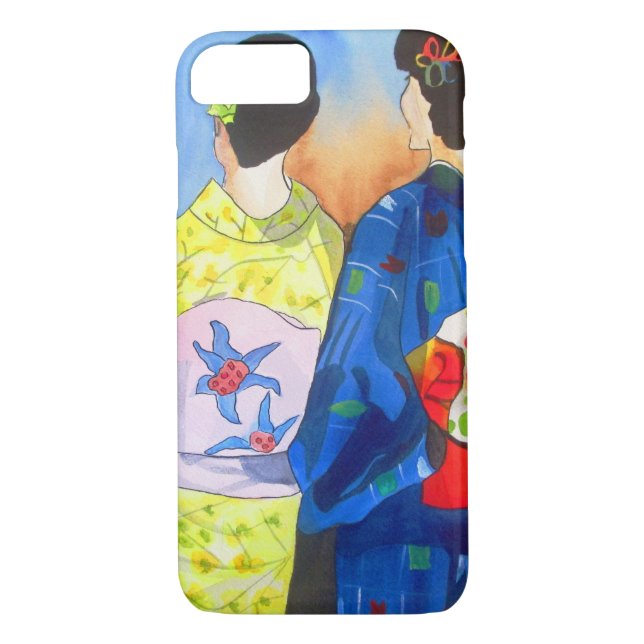 Vår kimono japansk Geisha art Case-Mate iPhone Skal (Baksida)