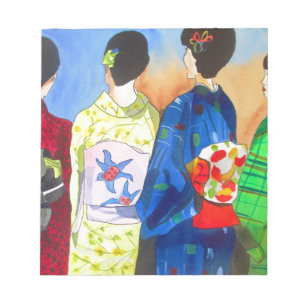 Vår kimono Japansk Geisha konst Anteckningsblock