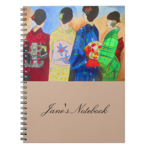 Vår kimono Japansk Geisha konst Anteckningsbok