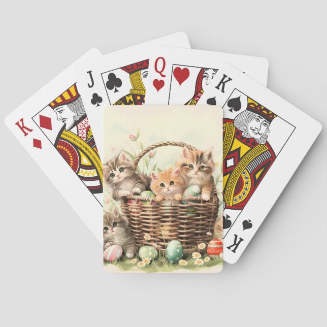 Vår Kitten Påsk Basket Casinokort (Baksidan)