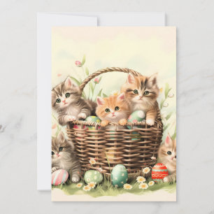Vår Kitten Påsk Basket Meddelande