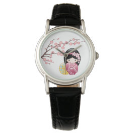 Vår Kokeshi Doll - Cute Japansk Geisha Girl Armbandsur