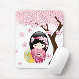 Vår Kokeshi Doll - Cute Japansk Geisha Girl Musmatta